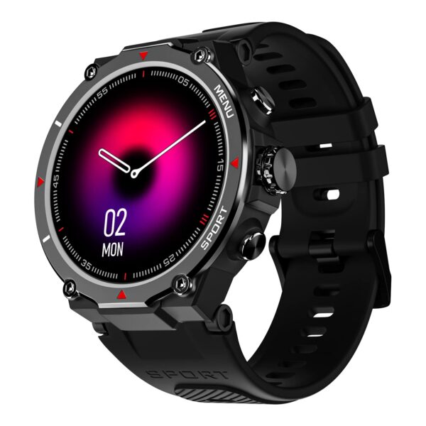 <h3>Noise Force Rugged & Sporty 1.32" Bluetooth Calling Smart Watch, 550 NITS, 7 Days Battery, AI Voice Assistance, Smart Watch for Men (Jet Black)</h3>