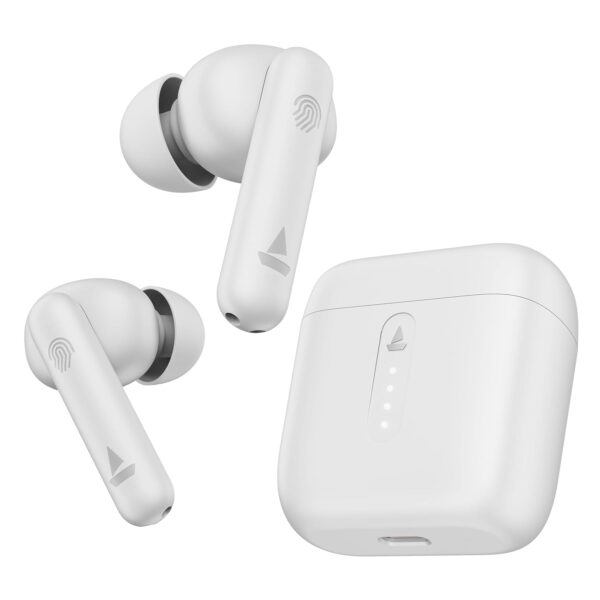 <h3>boAt Airdopes 141, Low Latency, ENx Tech, 42HRS Battery, Fast Charge, IWP, IPX4, v5.1 Bluetooth Earbuds, TWS Ear Buds Wireless Earphones with mic (Pure White)</h3>