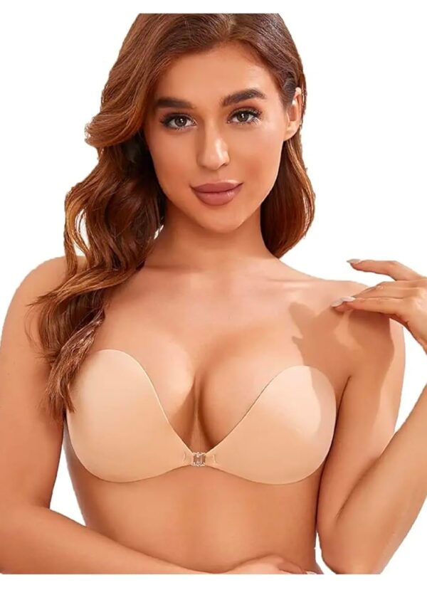 <h3>AKHIRAH Women's & Girl's Strapless Push Up Wire Free Stick On Invisible Bra (Free-Size)</h3>