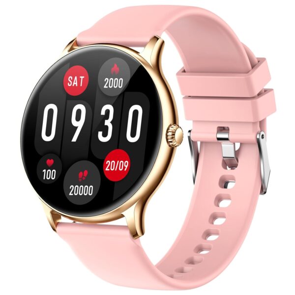 <h3>Fire-Boltt Phoenix Smart Watch with Bluetooth Calling 1.3,120+ Sports Modes, 240 * 240 PX High Res with SpO2, Heart Rate Monitoring & IP67 Rating (Gold Pink)</h3>