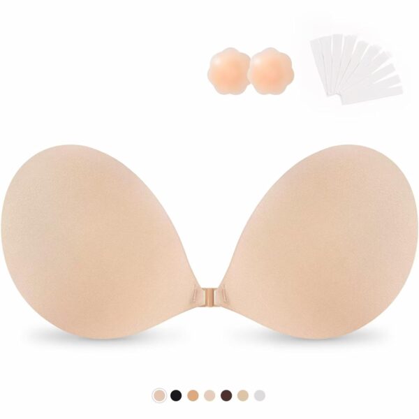 <h3>TNR Sticky Bras Push Up Adhesive Invisible Bra Backless Strapless Bra for Women Nude</h3>