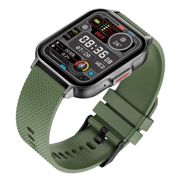 <h3>pTron Pulsefit Ace Smartwatch with 2.01" Full Touch Display, Bluetooth Calling, 600 NITS, Metal Frame, 100+ Watch Faces, HR, SpO2, Sports Mode, Voice Assist, 5 Days Battery Life & IP68 (Green)</h3>