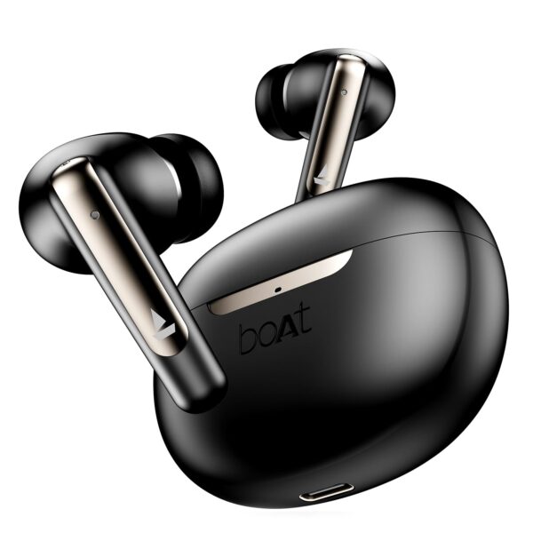 <h3>boAt Airdopes 141 ANC(~32dB), 50ms Low Latency, 4Mics ENx,42Hrs Battery, Fast Charge,IPX5, v5.3 Bluetooth TWS in Ear Earbuds Wireless Earphones with mic (Gunmetal Black)</h3>