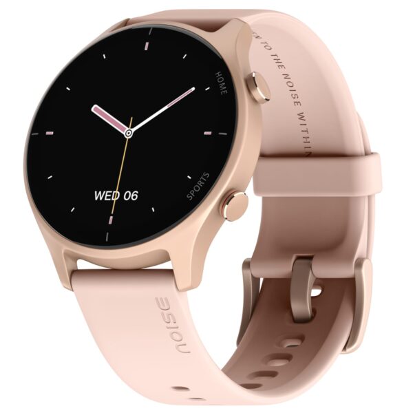 <h3>Noise Twist Round dial Smart Watch with Bluetooth Calling, 1.38" TFT Display, up-to 7 Days Battery, 100+ Watch Faces, IP68, Heart Rate Monitor, Sleep Tracking (Rose Pink)</h3>