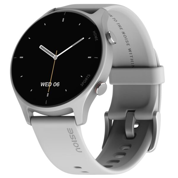 <h3>Noise Twist Round dial Smart Watch with Bluetooth Calling, 1.38" TFT Display, up-to 7 Days Battery, 100+ Watch Faces, IP68, Heart Rate Monitor, Sleep Tracking (Silver Grey)</h3>