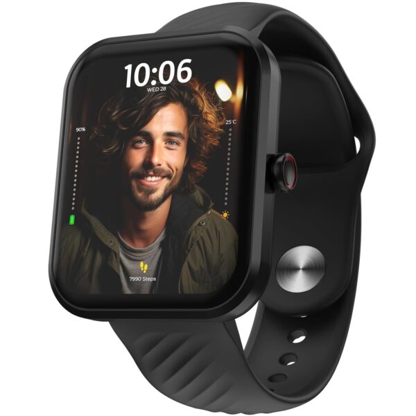 <h3>beatXP Marv Aura 1.83” HD Display Bluetooth Calling Smart Watch, Metal Body, 240 * 284 px, 500 Nits, 60 Hz Refresh Rate, 100+ Sports Modes, 24x7 Health Tracking, IP67 (Black)</h3>