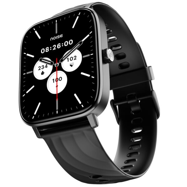 <h3>Noise Newly Launched Quad Call 1.81" Display, Bluetooth Calling Smart Watch, AI Voice Assistance, 160+Hrs Battery Life, Metallic Build, in-Built Games, 100 Sports Modes, 100+ Watch Faces (Jet Black)</h3>