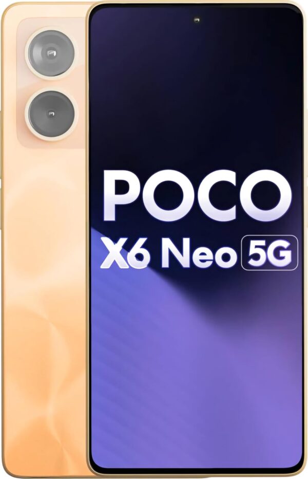 <h3>POCO X6 Neo 5G (Martian Orange, 8GB RAM, 128GB Storage) | Dimensity 6080 Processor | 5000 mAh Battery + 33W Fast Charging | 108MP + 2MP Rear Camera & 16MP Front Camera</h3>