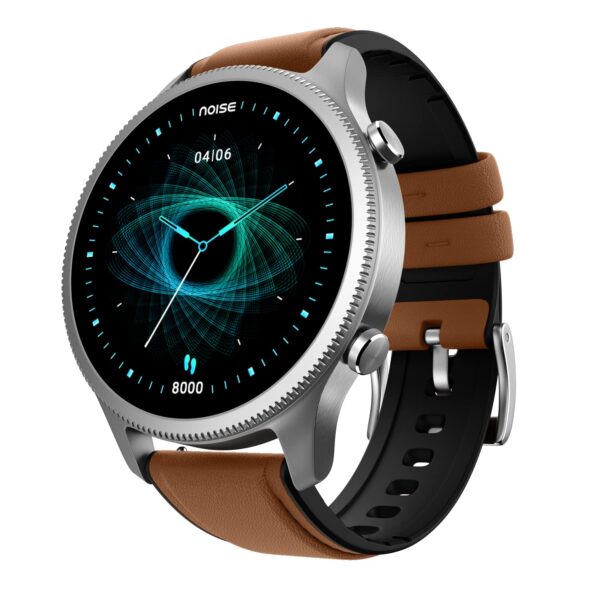 <h3>NoiseFit Halo 1.43" AMOLED Display, Bluetooth Calling Round Dial Smart Watch, Premium Metallic Build, Always on Display, Smart Gesture Control, 100 Sports Modes (Vintage Brown)</h3>