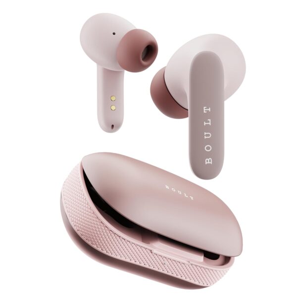 <h3>Boult Audio Z20 Pro Truly Wireless Bluetooth Ear buds with 60 Hours Playtime, 4 Mics Clear Calling, 45ms Low Latency, Rich Bass Drivers, ouch Controls, IPX5,TWS earbuds bluetooth wireless (Candy Cane)</h3>