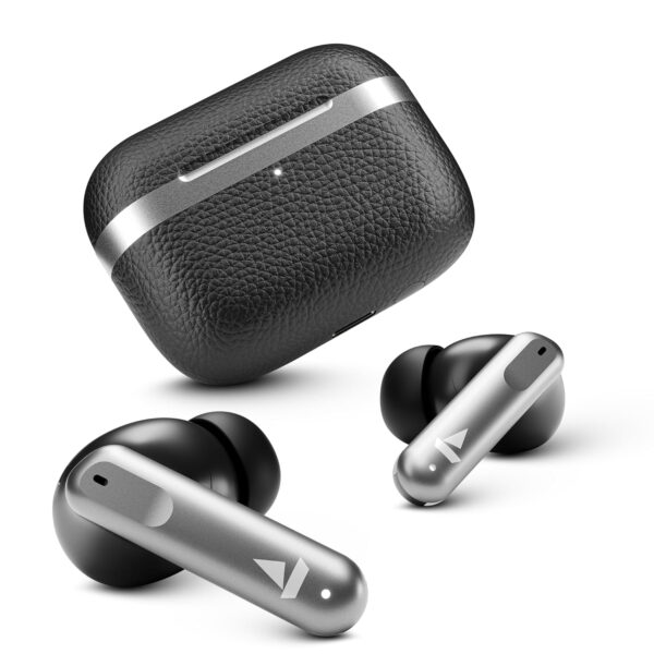 <h3>boAt Airdopes 111v2, Premium Leather Finish, 4Mics ENx, 50HRS Battery, 13mm Drivers, Fast Charge, Dual Pair, v5.4 Bluetooth TWS in Ear Earbuds Wireless Earphones with mic (Classic Black)</h3>