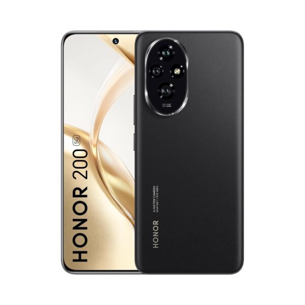 <h3>HONOR 200 5G (Black, 8GB + 256GB) | 6.7-inch AMOLED Quad-Curved Display | Dual OIS 50MP + 50MP + 12MP Camera | 50MP Selfie Camera | AI-Powered MagicOS 8.0 | Without Charger</h3>