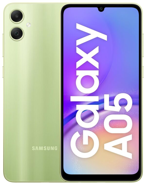 <h3>Samsung Galaxy A05 (Light Green, 6GB, 128GB Storage) | 50 MP Main Camera | Upto 12GB RAM with RAM Plus | MediaTek Helio G85 | 5000 mAh Battery</h3>