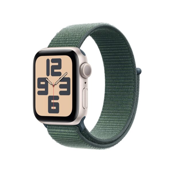 <h3>Apple Watch SE (2nd Gen, 2023) [GPS 40mm] Smartwatch with Starlight Aluminum Case with Lake Green Sport Loop. Fitness & Sleep Tracker, Crash Detection, Heart Rate Monitor, Retina Display</h3>