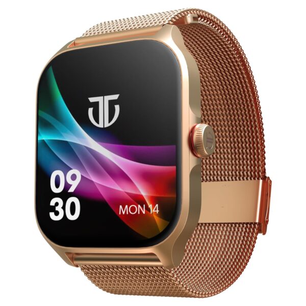 <h3>Titan Zeal Premium Fashion Smartwatch|1.85" AMOLED Display with AOD|390 * 450 Pixel Resolution|Functional Crown|SingleSync BT Calling|Advanced Chipset|100+ Sports Modes & Watchfaces IP68 (Mesh Strap)</h3>