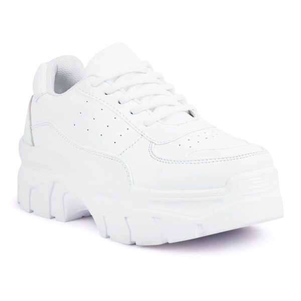 <h3>Vendoz Women White Casual Sneakers</h3>