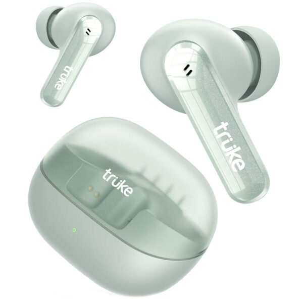 <h3>truke New Launch Buds Echo True Wireless in Ear Earbuds with 24-bit Spatial Audio, 13mm Titanium Driver, Dual Pairing Ear Buds, 40ms Latency, 70H Battery Fast Charge TWS, Quad-Mic ENC, BT 5.4 (Green)</h3>