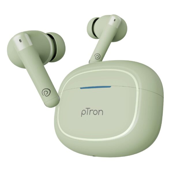 <h3>pTron Bassbuds Duo Pro TWS in Ear Earbuds with 3D Audioscape,Trutalk Ai-Enc Calls,Thunder Bass,38H Playtime,50Ms Low Latency Movie/Music,Bt 5.3&Ultra Hd Mic,Fast Type-C Charging&Ipx5(Light Green)</h3>