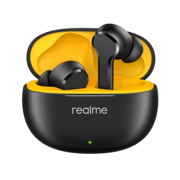 <h3>realme Buds T110 Bluetooth Truly Wireless in Ear Earbuds with mic, AI ENC for Calls, Google Fast Pair, 38 Hours Total Playback with Fast Charging and Low Latency Gaming Mode (Punk Black)</h3>