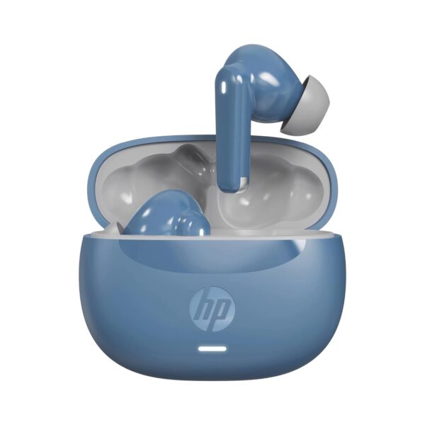 <h3>HP H150 Wireless Earbuds, Bluetooth connectivity, Digital Active Noise Cancelation, 7 Hours of Playtime, Fingerprint Touch, IPX3 Water-Resistant Design, 1-Year Limited Warranty, Blue, A20QBAA</h3>