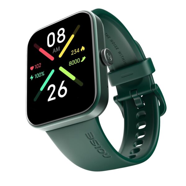 <h3>Noise Pulse Go Buzz Smart Watch with Advanced Bluetooth Calling, 1.69" TFT Display, SpO2, 100 Sports Mode with Auto Detection, Upto 7 Days Battery (2 Days with Heavy Calling) - Olive Green</h3>