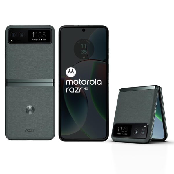 <h3>Motorola razr 40 (Sage Green, 8GB RAM, 256GB Storage) | External AMOLED Display | 6.9" AMOLED 144Hz Display | 64MP Main Camera | Android 13</h3>