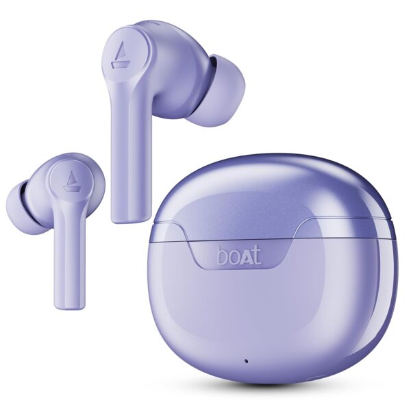 <h3>boAt Airdopes 300, Cinematic Spatial Audio, 50H Battery, 4Mic AI ENx, Fast Charge, App Support, Low Latency, IPX4, v5.3 Bluetooth Earbuds, TWS in Ear Earbuds Wireless Earphones with mic (Purple Haze)</h3>