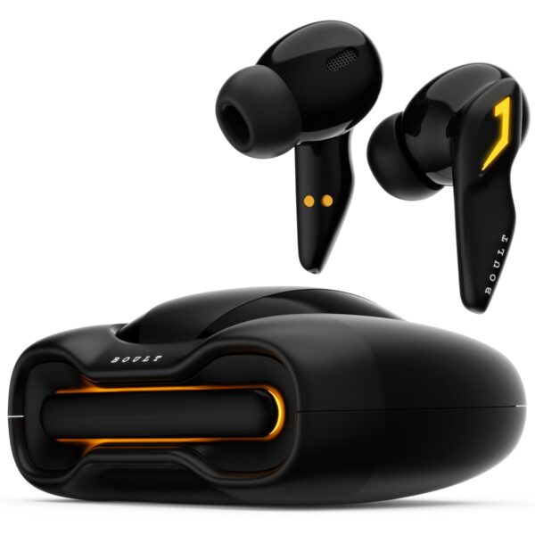 <h3>Boult Audio UFO Truly Wireless in Ear Earbuds with 48H Playtime, Built-in App Support, 45ms Low Latency Gaming, 4 Mics ENC, Breathing LEDs, 13mm Bass Drivers Ear Buds TWS, Made in India (Black Gloss)</h3>