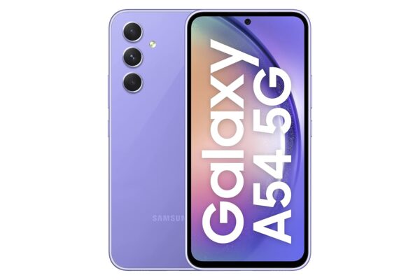 <h3>Samsung Galaxy A54 5G (Awesome Violet, 8GB, 128GB Storage) | 50 MP No Shake Cam (OIS) | IP67 | Gorilla Glass 5 | Voice Focus | Travel Adapter to be Purchased Separately</h3>